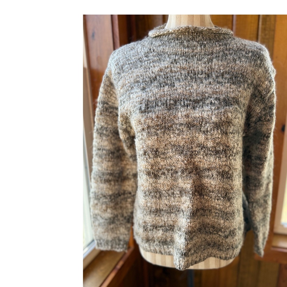 St Johns Bay Womens Sweater XL Wool BlendTextured Knit Pullover Casual Beige Tan